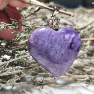 charoïte pendentif coeur