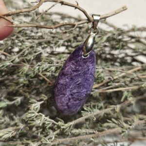 charoïte pendentif goutte