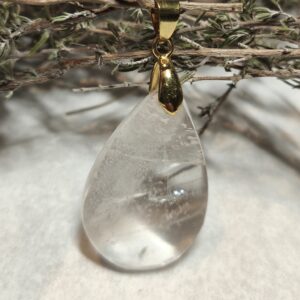cristal de roche pendentif goutte