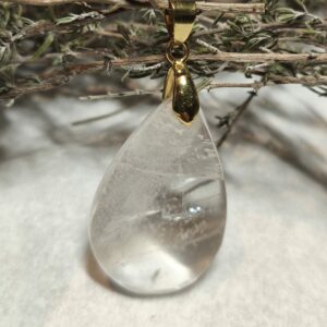 cristal de roche pendentif goutte