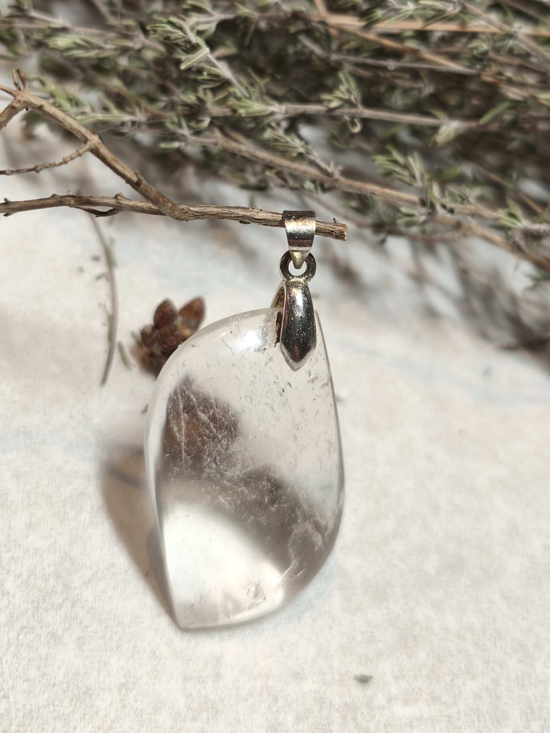 cristal de roche pendentif forme libre – Image 2