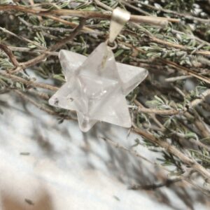 cristal de roche pendentif Merkaba