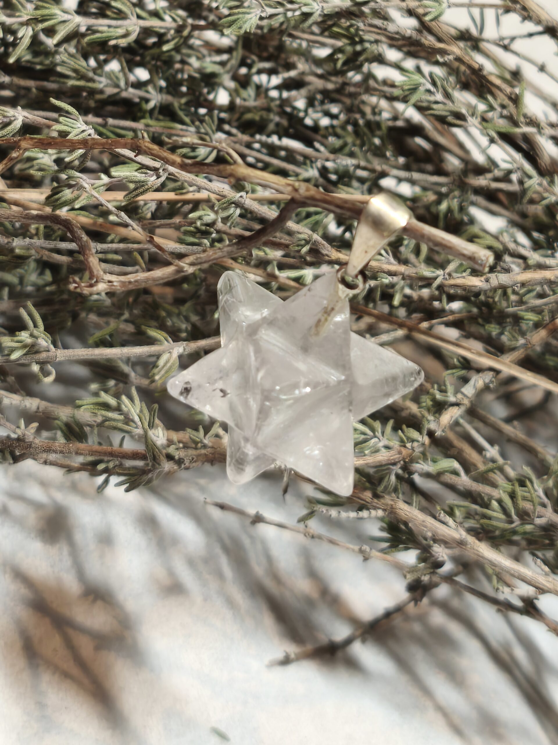 cristal de roche pendentif Merkaba – Image 2