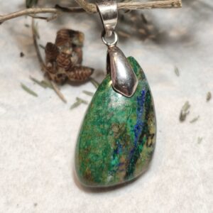 azurite pendentif forme libre