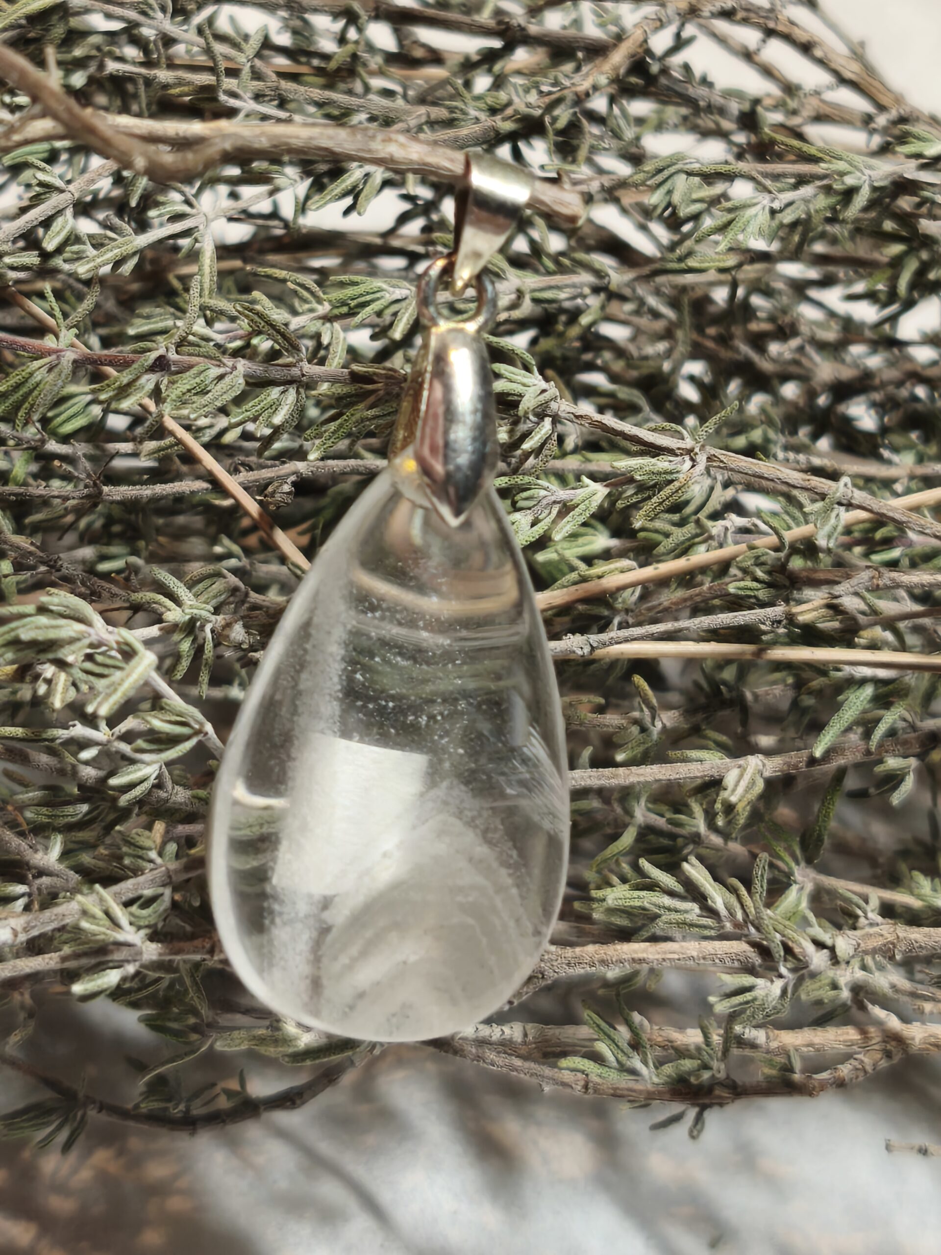 quartz chlorite pendentif goutte – Image 2