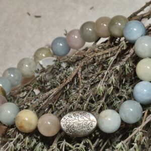 Morganite bracelet et arbre de vie