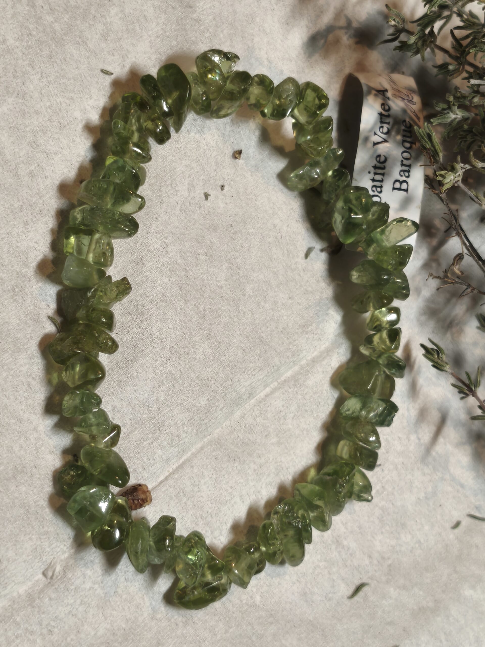 Apatite verte bracelet