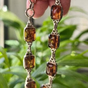ambre bracelet / argent