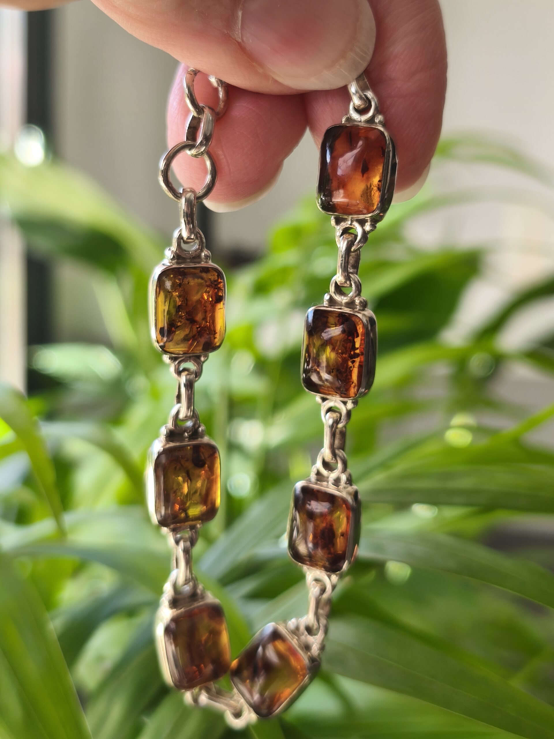 ambre bracelet / argent