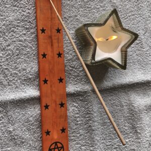 support à encens baton orange etoile