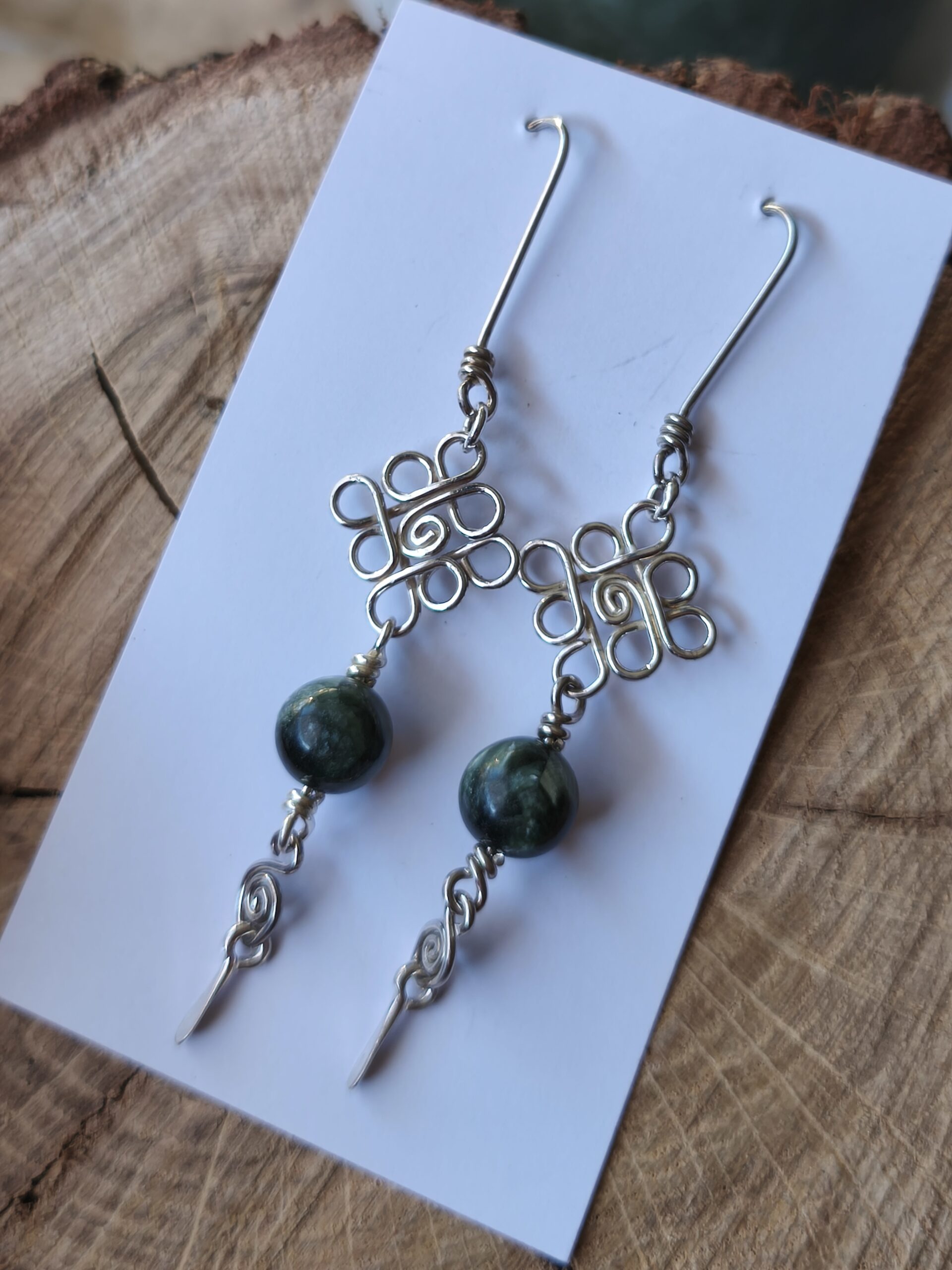 seraphinite boucles d'oreilles – Image 3