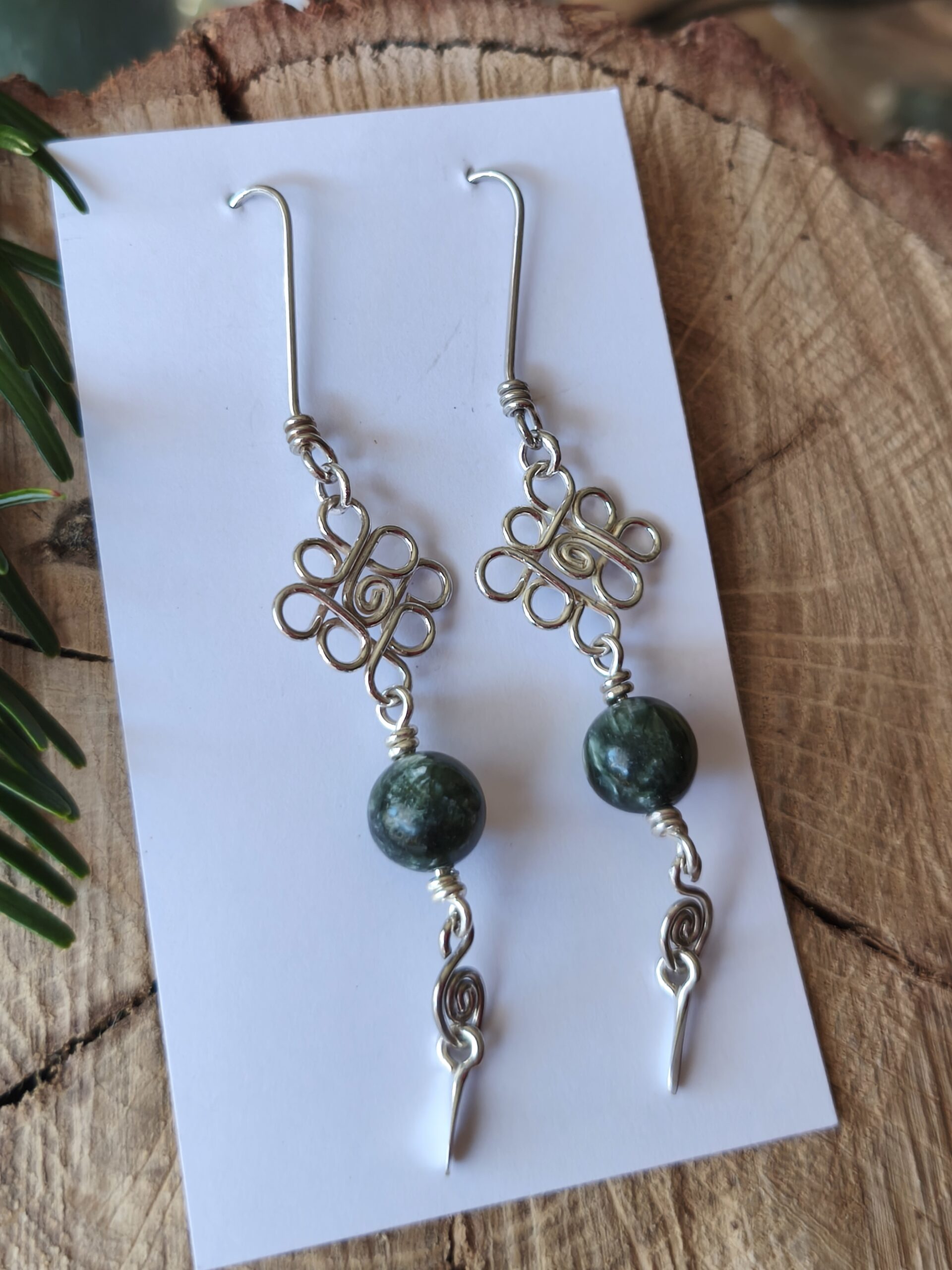 seraphinite boucles d'oreilles