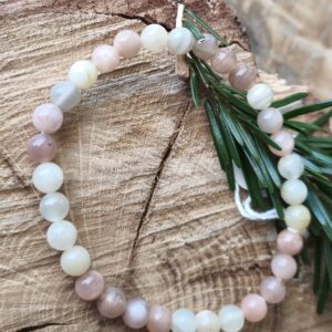 pierre de lune rose bracelet