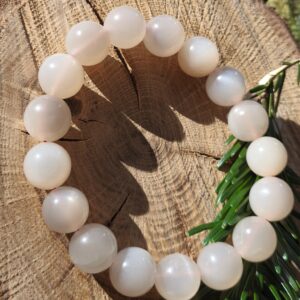 pierre de lune rose bracelet