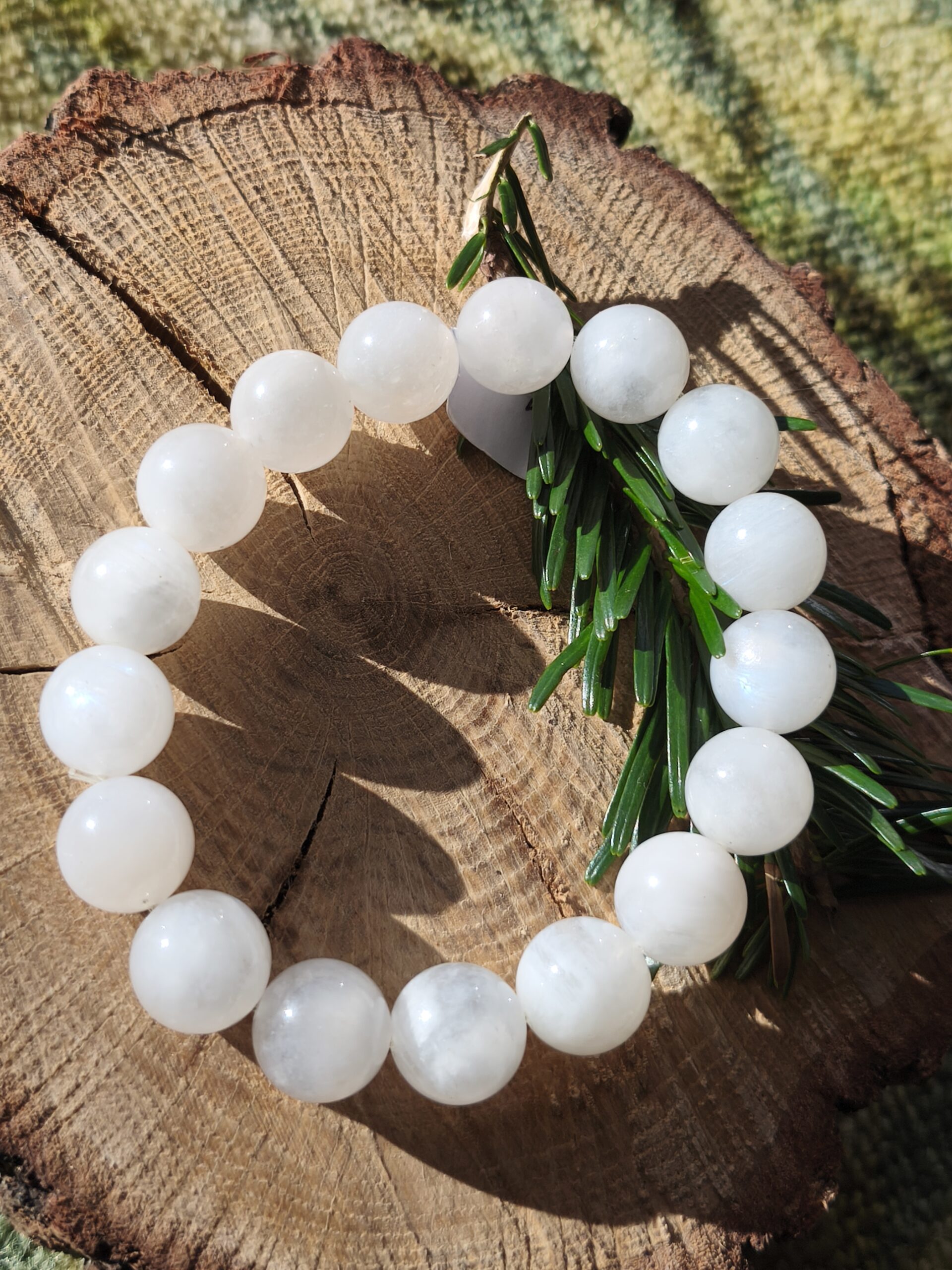 pierre de lune blanche bracelet – Image 3