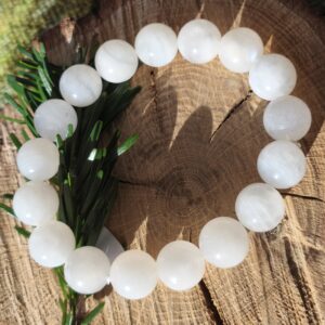 pierre de lune blanche bracelet