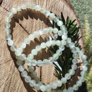 pierre de lune verte bracelet 19 cm