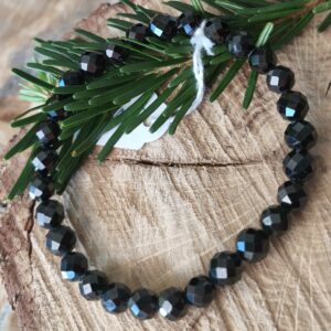 spinelle noir bracelet facetté
