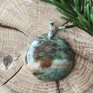 chrysoprase pendentif rond