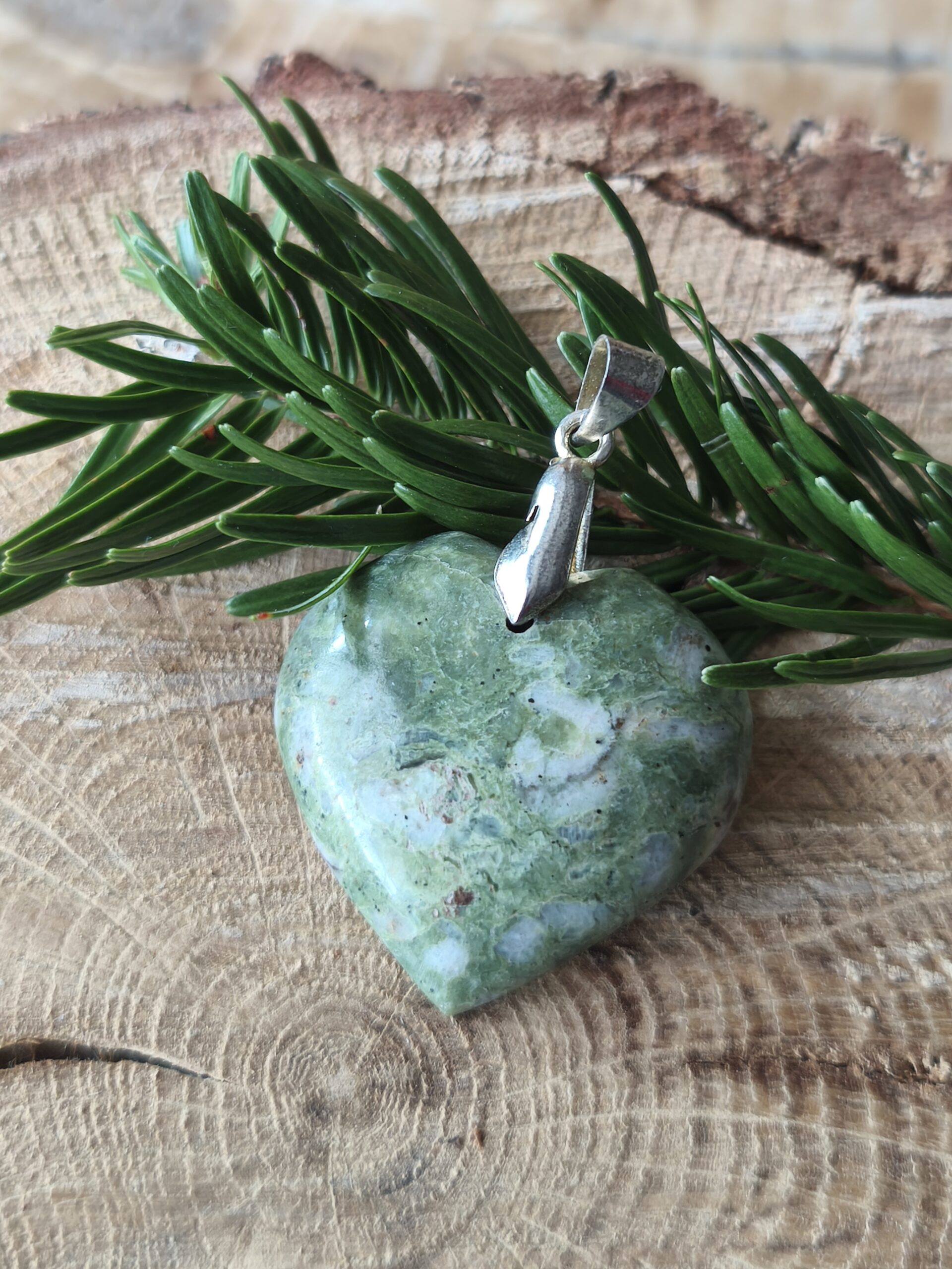 chrysoprase pendentif coeur – Image 3
