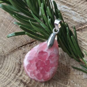 rhodochrosite pendentif petite goutte