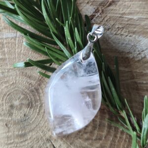 quartz rose pendentif forme libre