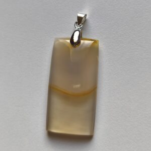 agate rubanée pendentif rectangulaire
