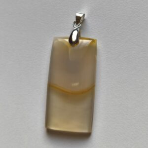 agate rubanée pendentif rectangulaire