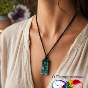 seraphinite collier sur fil reglable