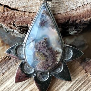 Agate mousse pendentif