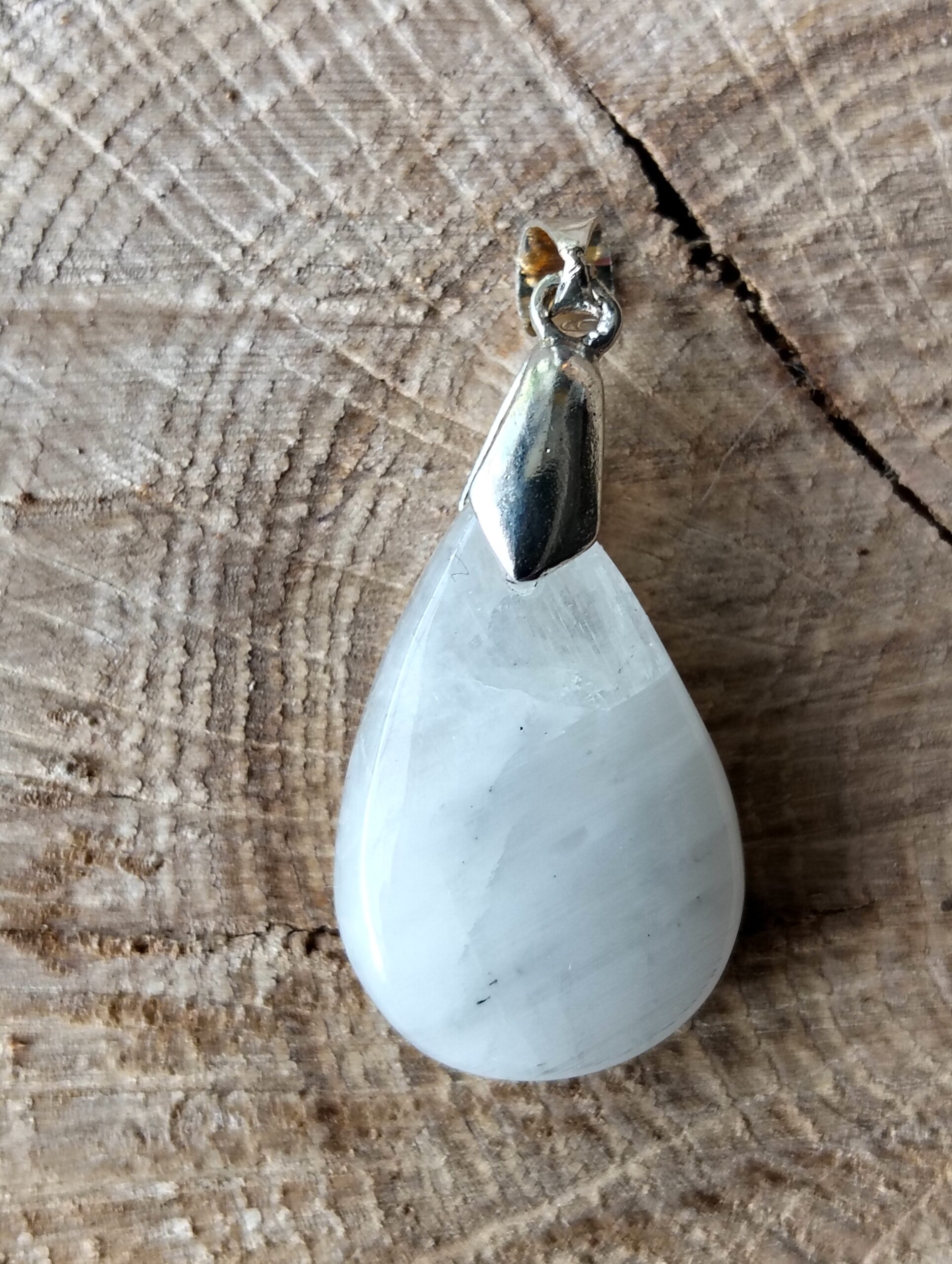 Pierre de lune blanche pendentif