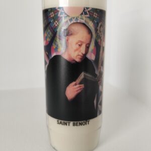 Bougies neuvaine Saint Benoît avec prière