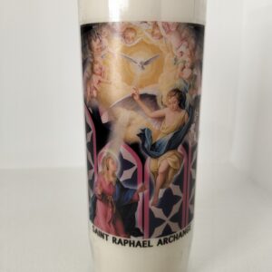 Bougies neuvaine Saint Raphael archange avec prière