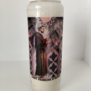 Bougies neuvaine Saint François d'assise avec prière