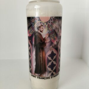 Bougies neuvaine Saint François d'assise avec prière