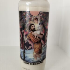 Bougies neuvaine Saint Christophe avec prière