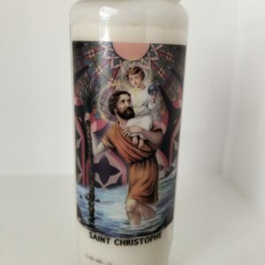 Bougies neuvaine Saint Christophe avec prière