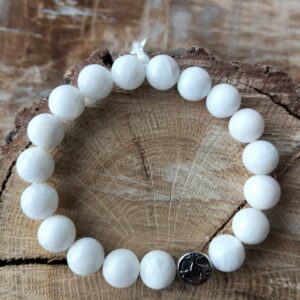 Pierre de lune blanche bracelet