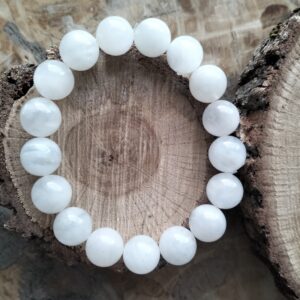Pierre de lune blanche bracelet