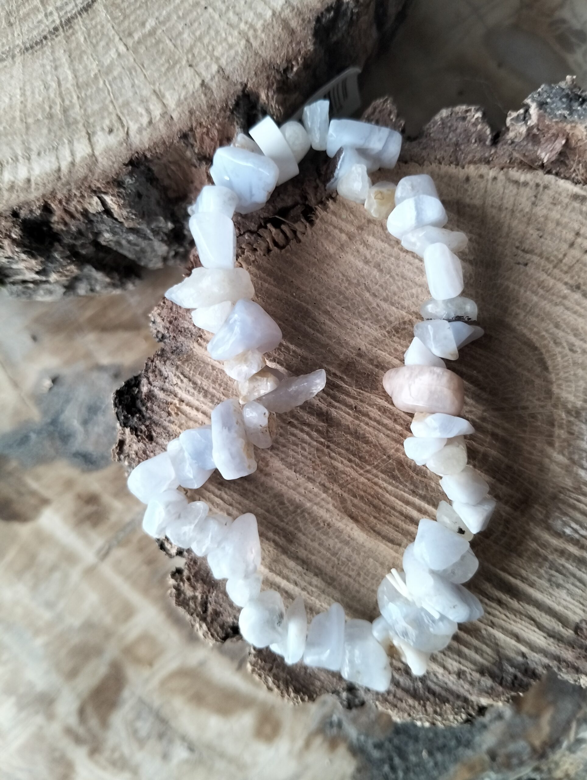 Calcédoine bleue bracelet baroque – Image 2