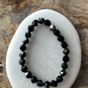 Obsidienne bracelet facetté
