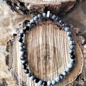 Obsidienne neige bracelet