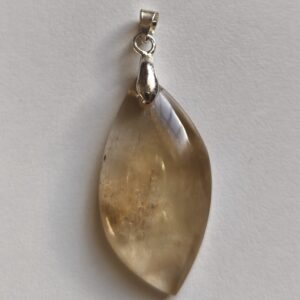 citrine naturelle pendentif forme libre