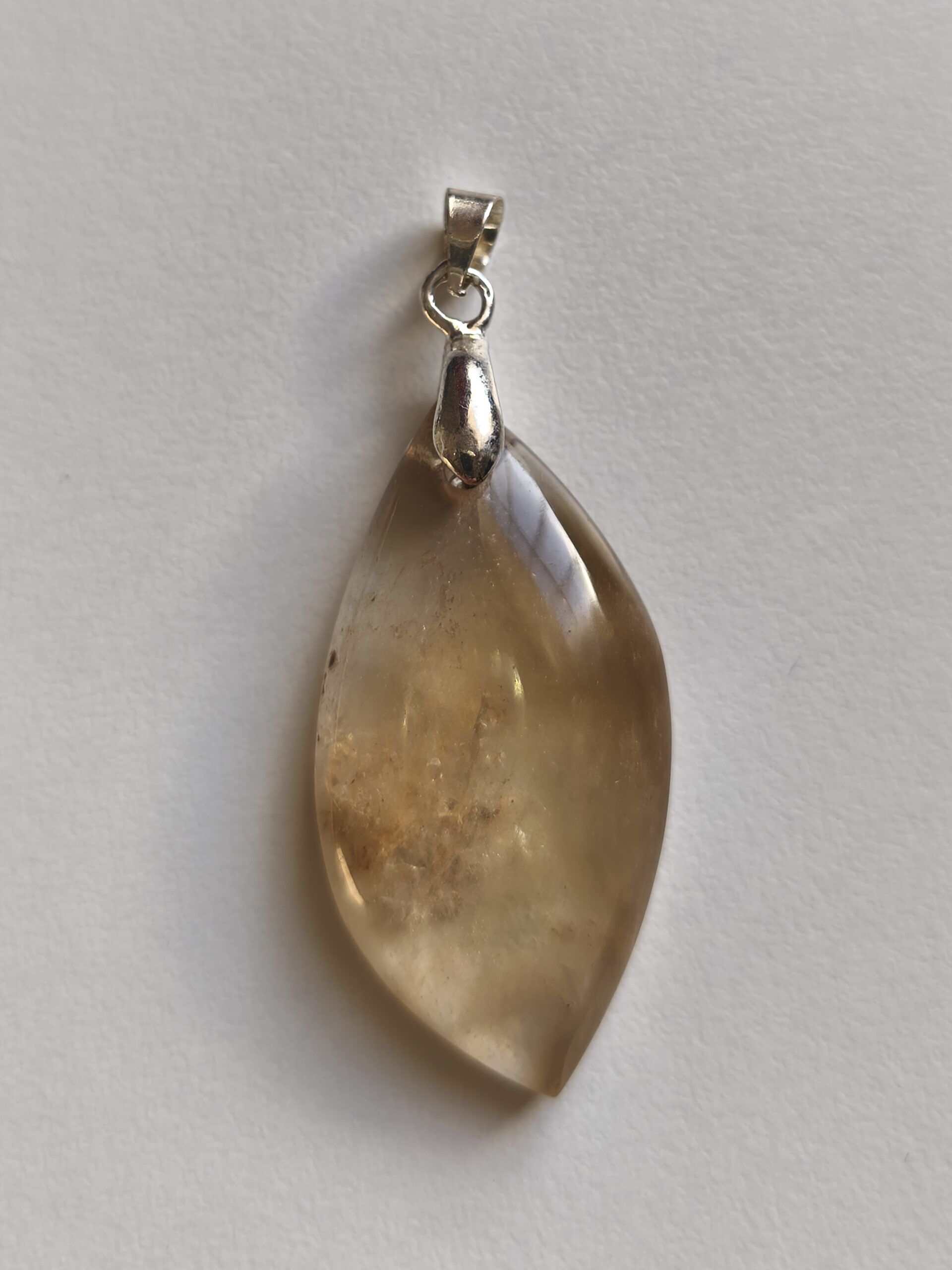 citrine naturelle pendentif forme libre