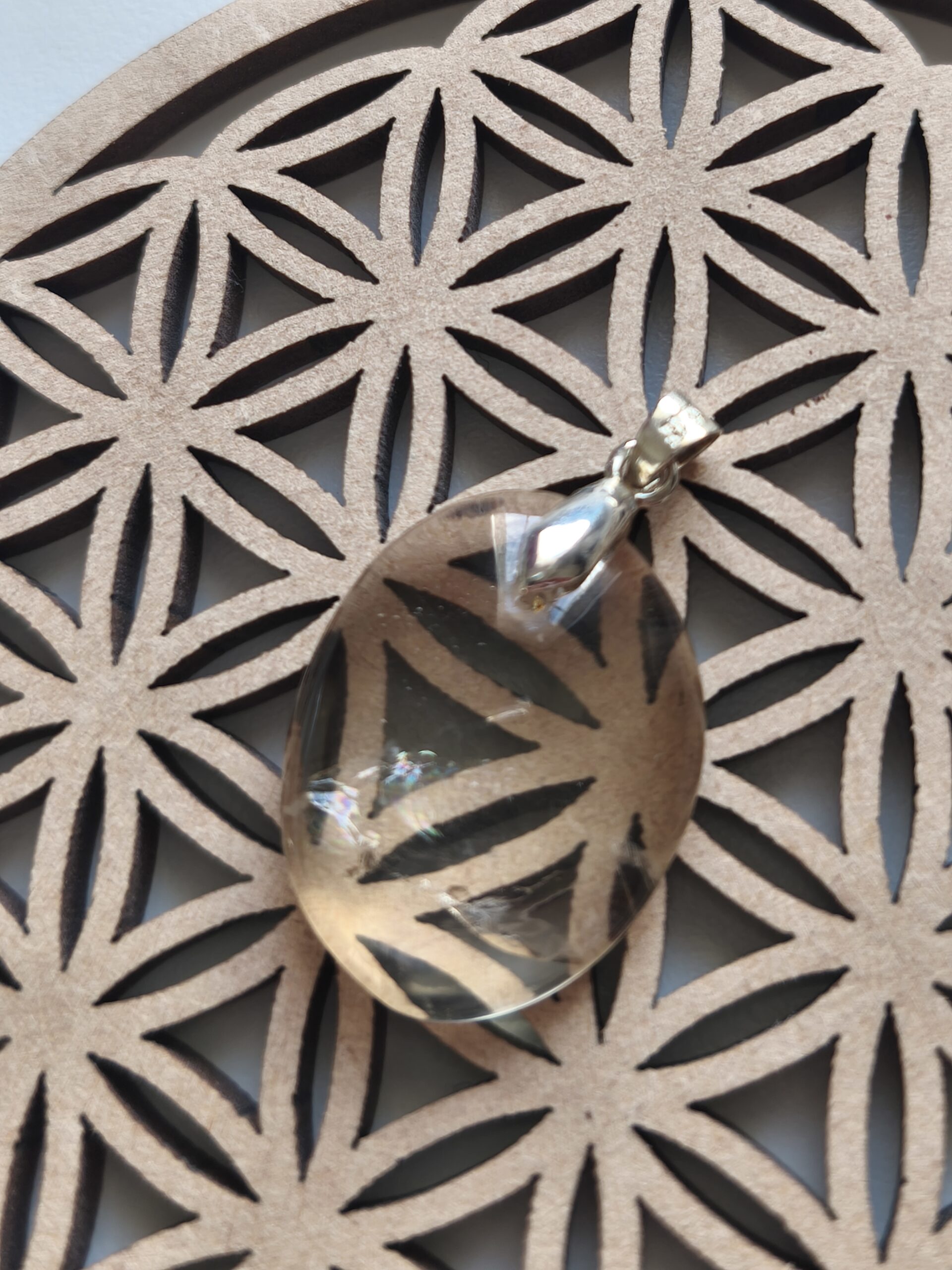 citrine naturelle pendentif ovale – Image 3