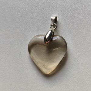 citrine naturelle pendentif coeur