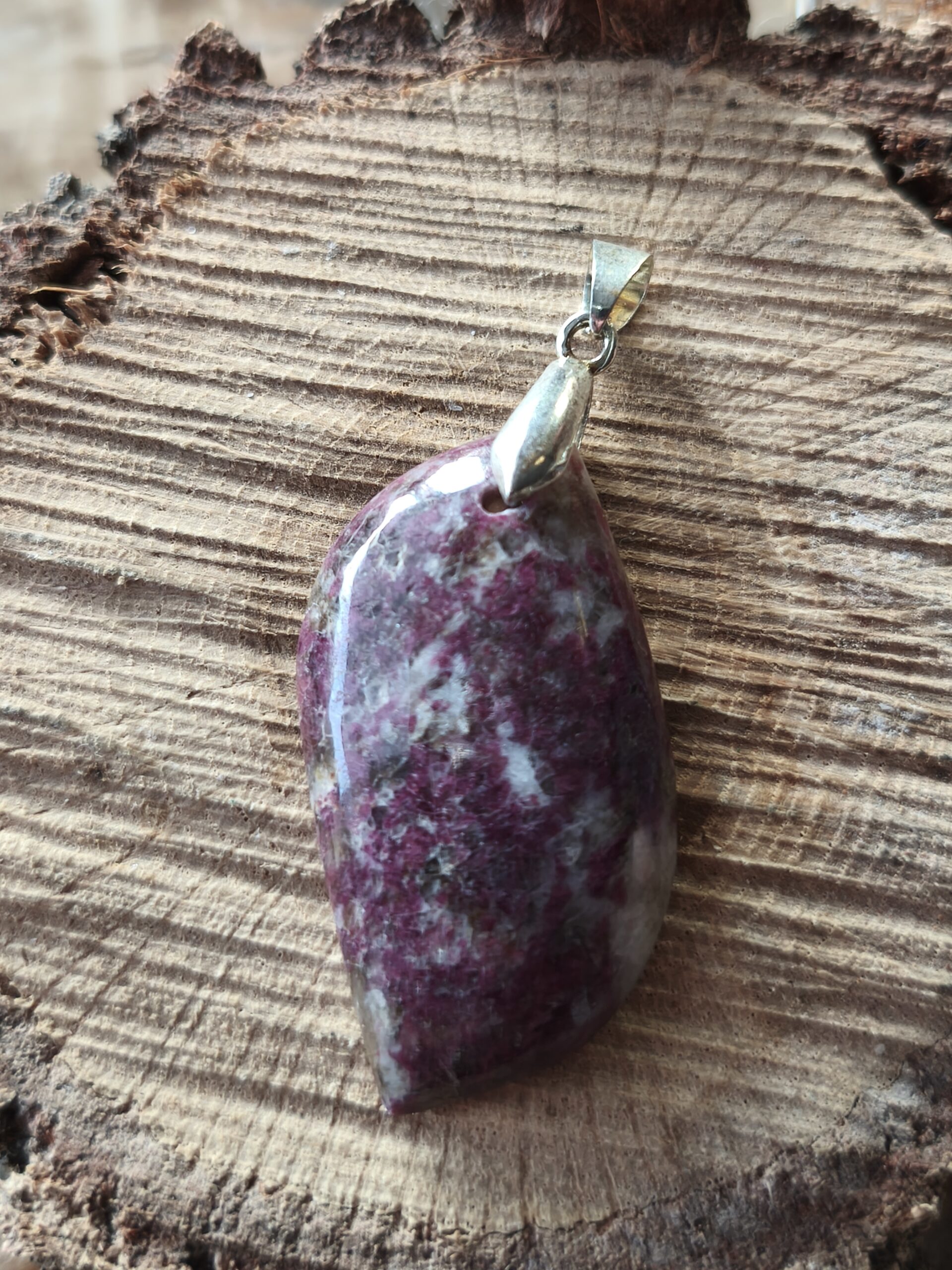 rubellite pendentif forme libre