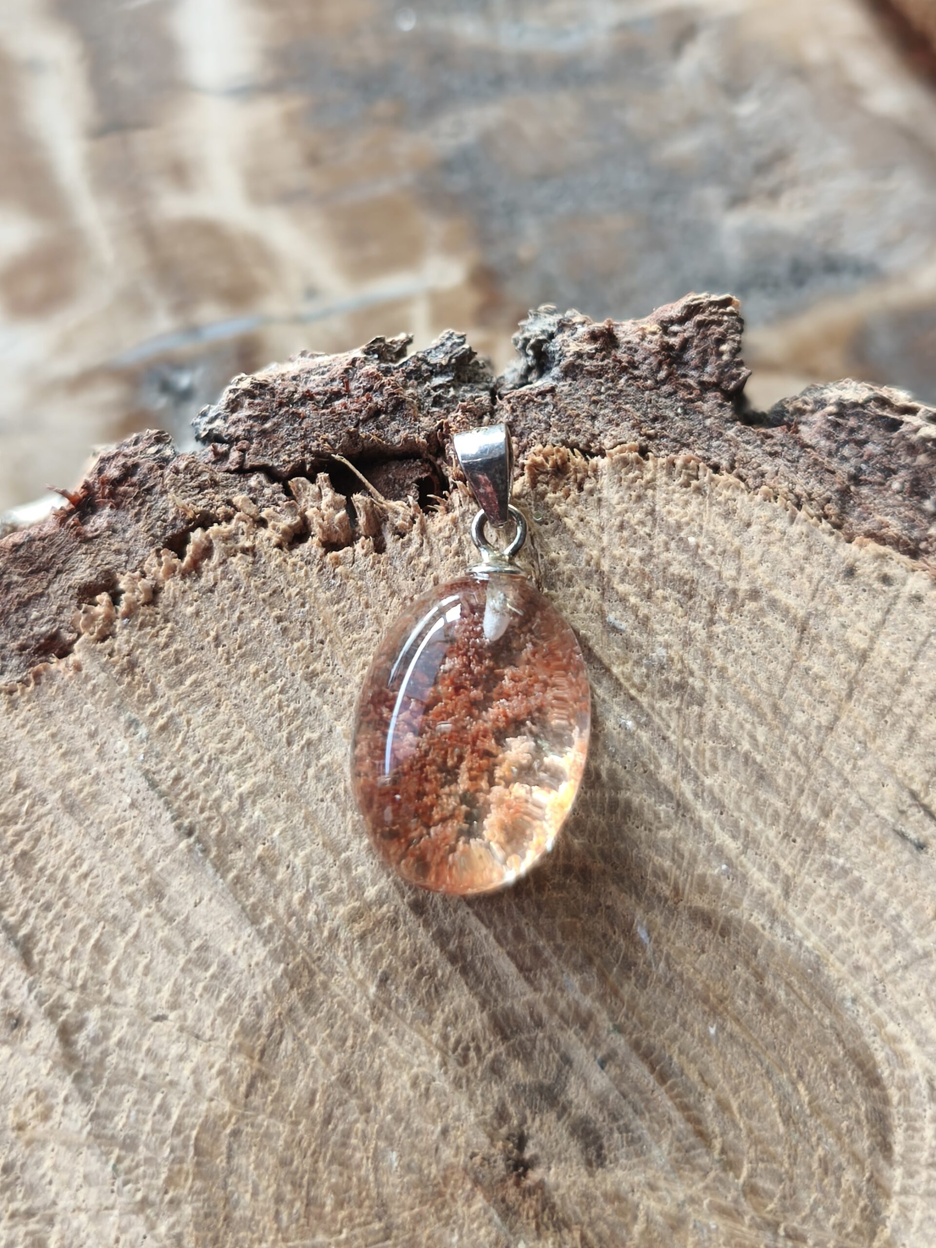 quartz chaman (lodolite) petit pendentif