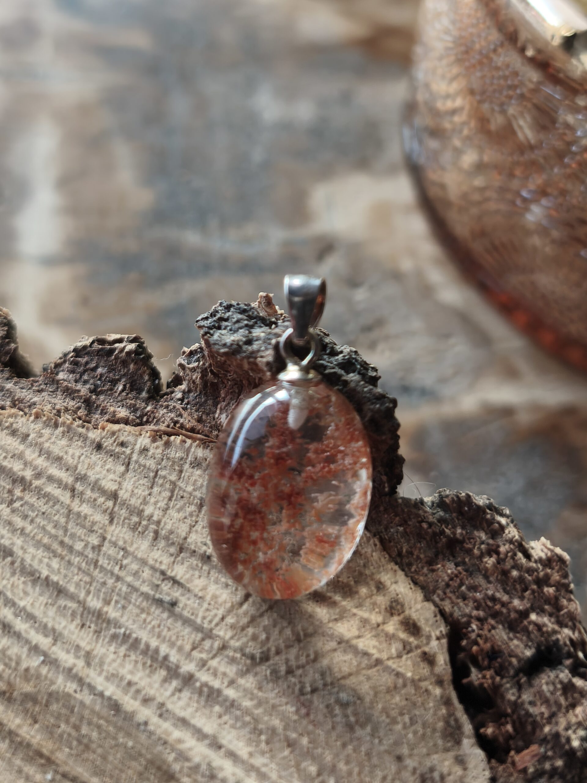 quartz chaman (lodolite) petit pendentif – Image 2