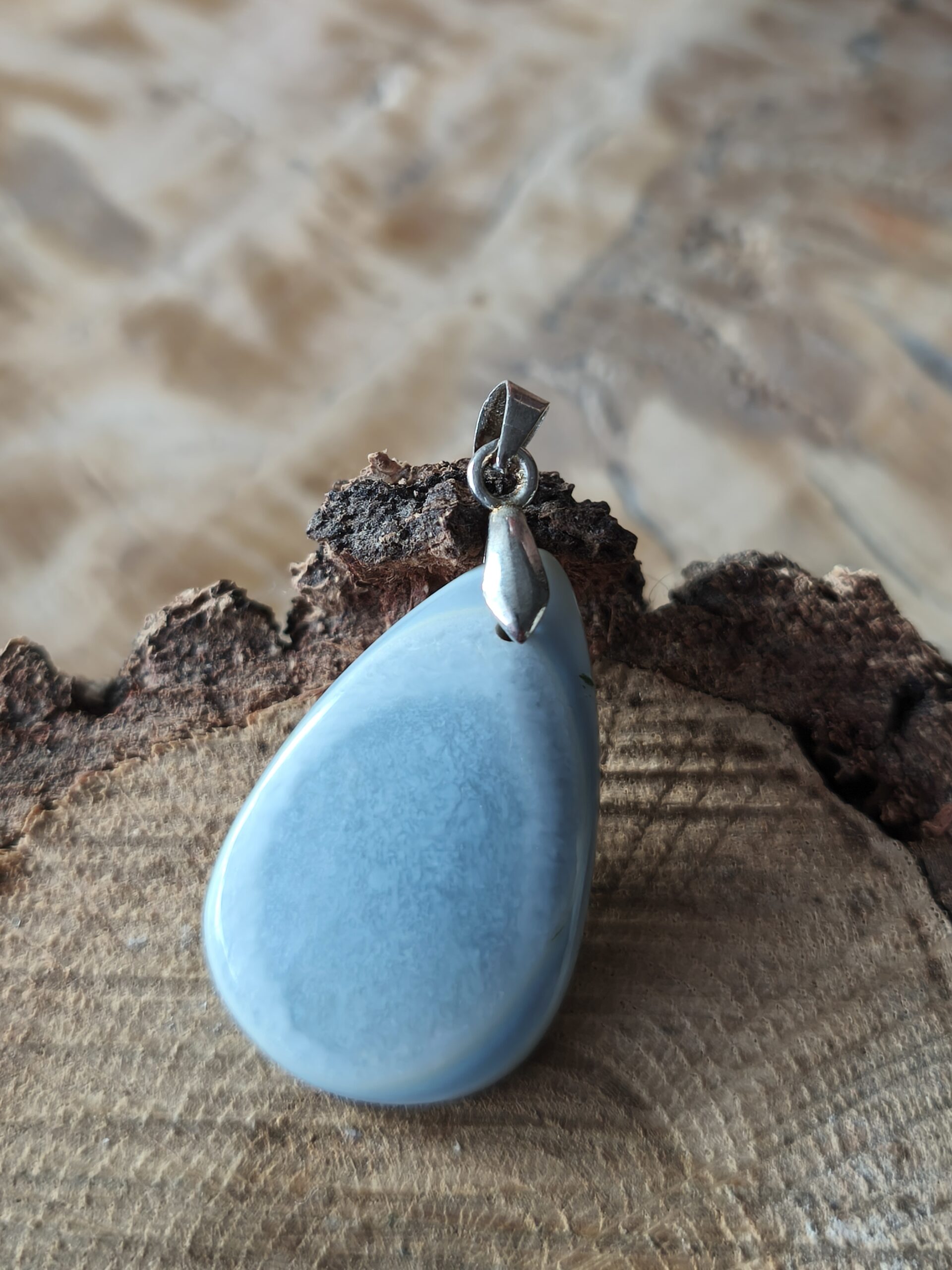 opale bleue pendentif goutte – Image 2